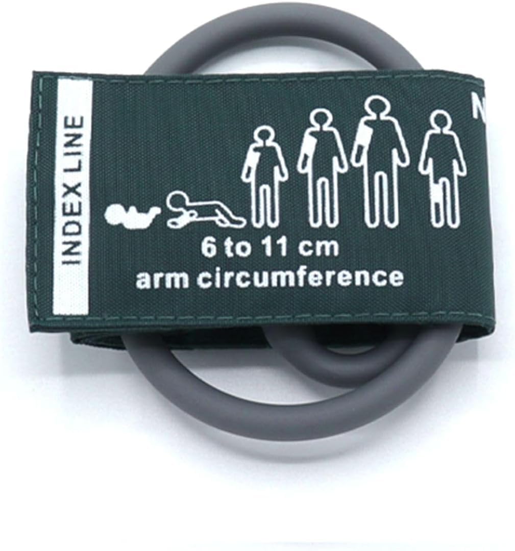 Manchette Tension Artérielle Néonatale CM1200 – Double Tube, 6-11 Cm, Neuve
