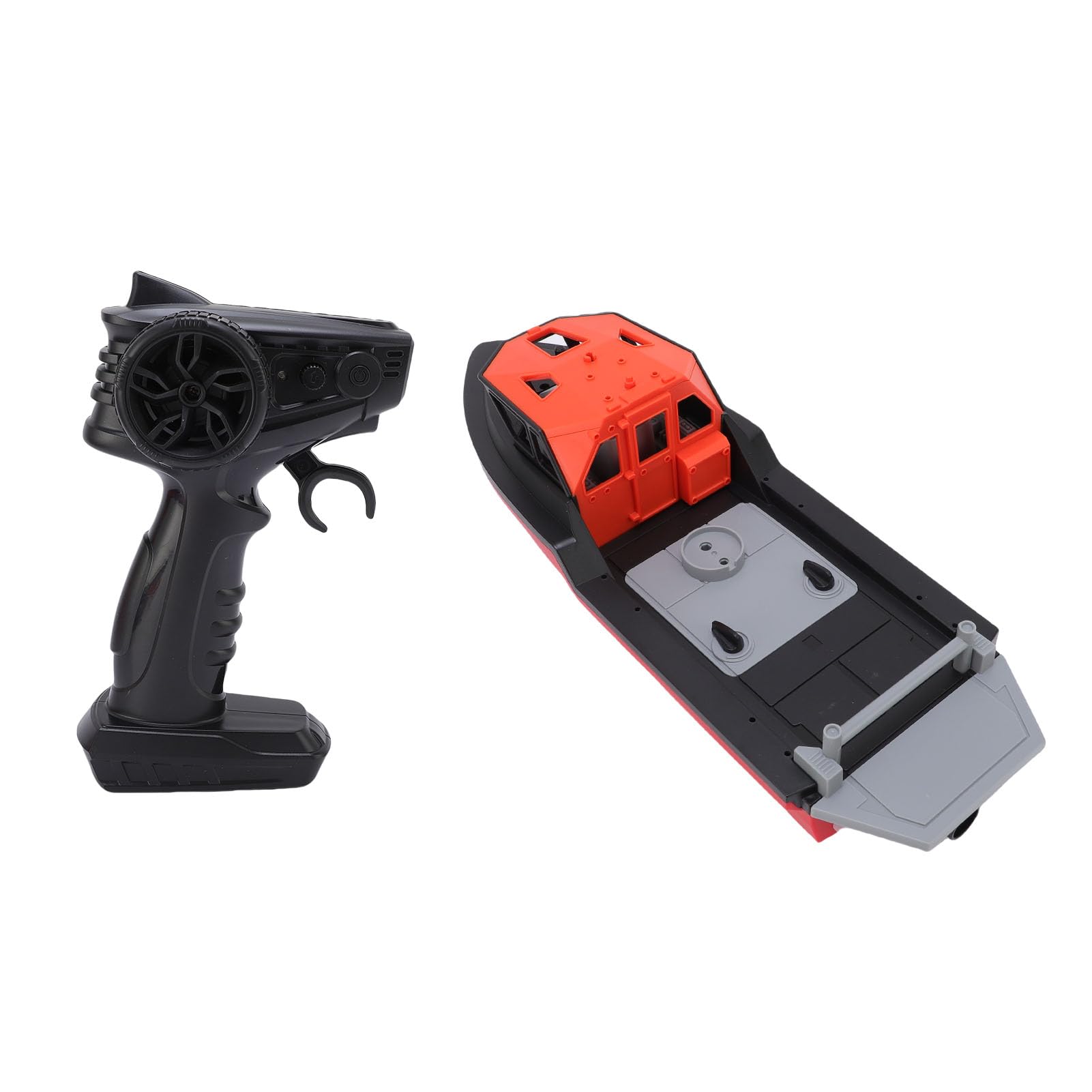 RiToEasysports 2,4 G Bürstenloses RC-Boot, Simuliertes Ferngesteuertes Boot mit Wasserdichter Abdeckung und Antikollisions-Kit, für Außenpools, Seen und Familienspaß (1 Stück 500 mAh Li-Ionen-Akku)