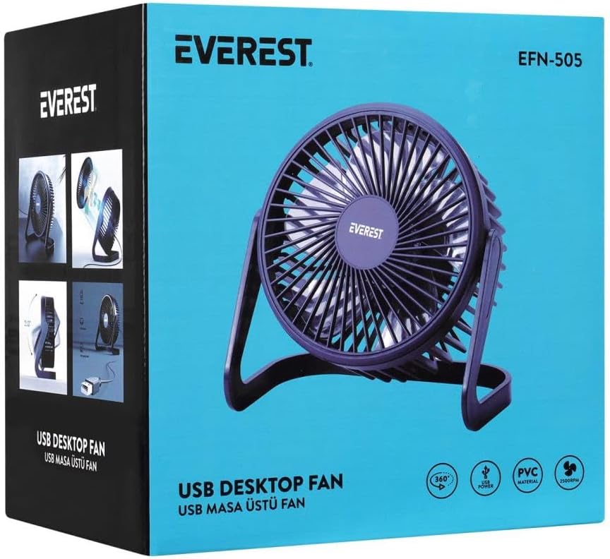 Everest EFN-505 Desktop Navy Usb Fan