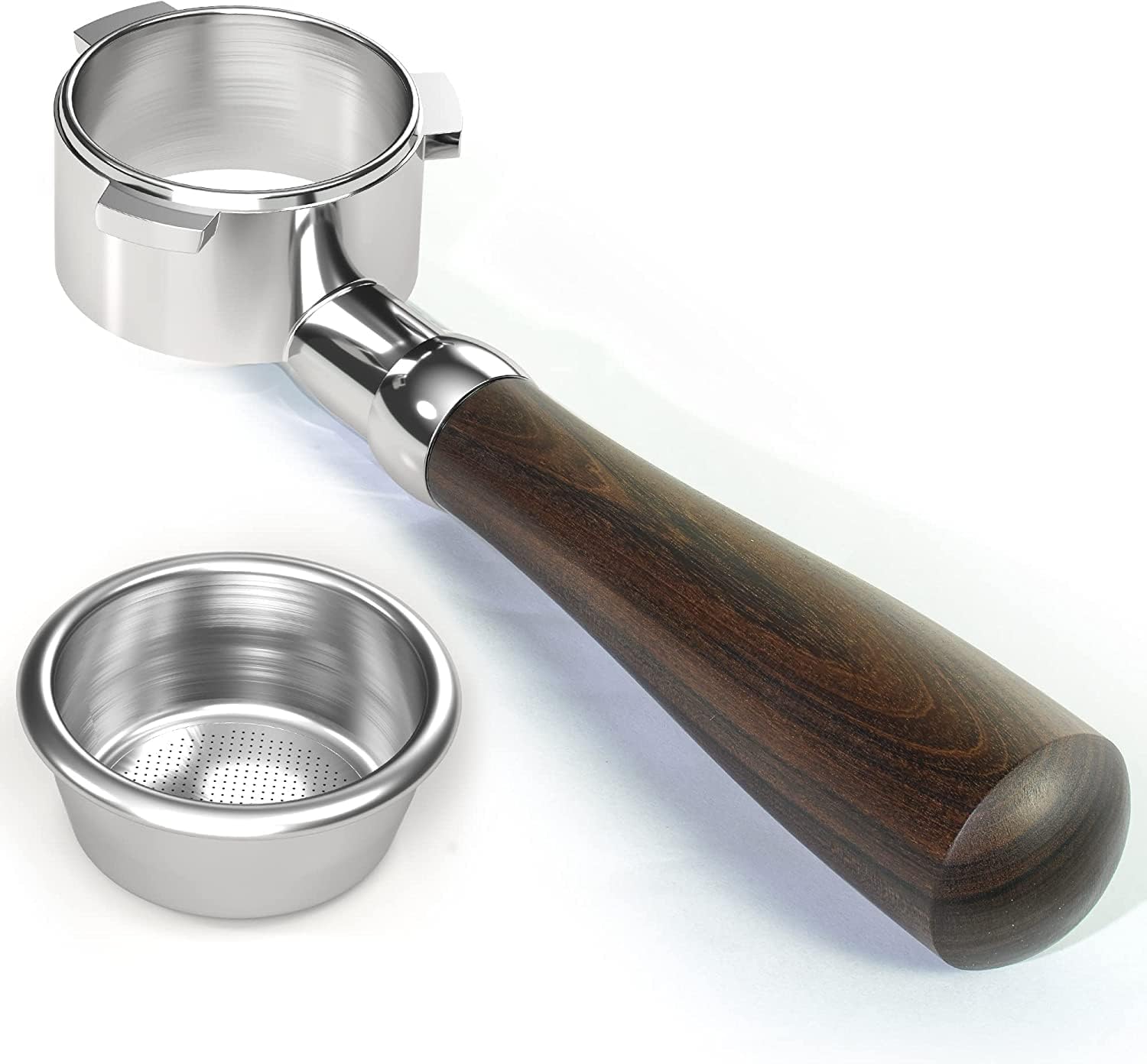 54mm Bottomless Naked Portafilter with 1 Filter Basket, Fits Sage/Breville Barista pro, Sage