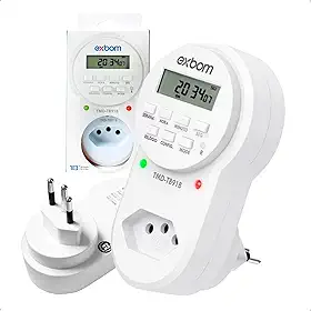 Timer Temporizador Digital Bivolt Automático 110/227V visor LCD 18 programações 10A 2200W