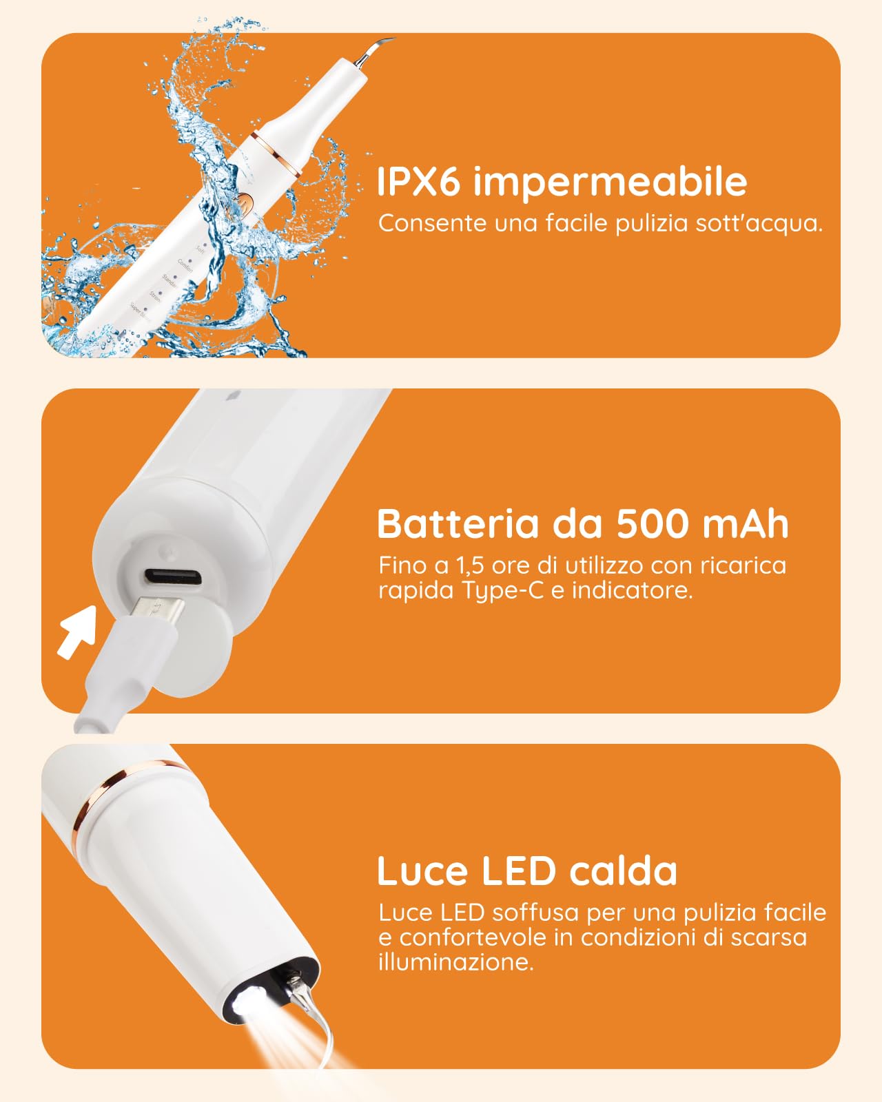 Petbank Kit Pulizia Denti Cane 14-in-1 - Spazzolino Ultrasuoni Cani con Luce LED, 5 Modalità di Spazzolino Denti Cane, USB Ricaricabile Spazzolino per Cani con Scaler Scraper