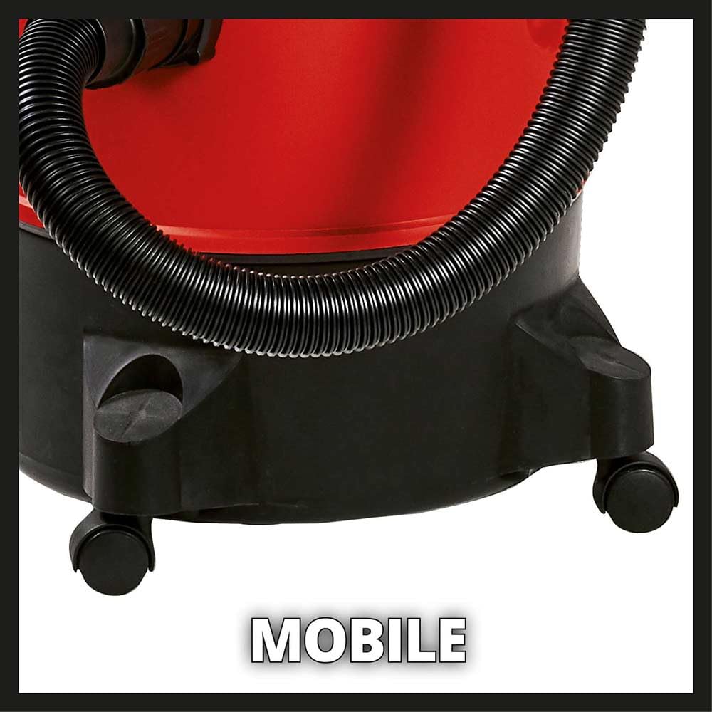 Einhell TC-VC 1825 Odkurzacz do stałych i cieczy (1250 W, podciśnienie 180 mbar, komora 25 l)
