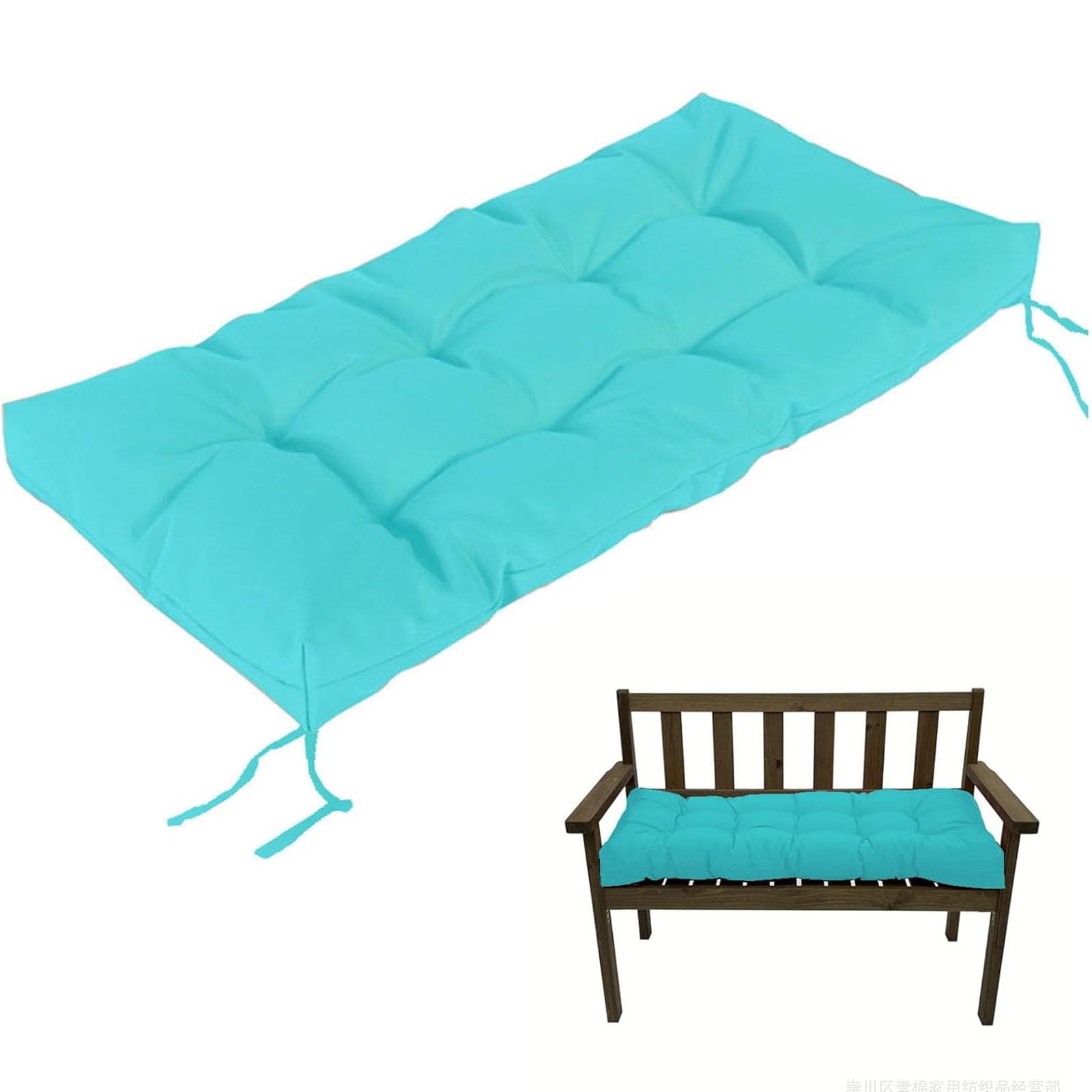 Outdoor Bankauflage Wasserdicht Rutschfest Sitzkissen 8cm Dicke Ideal für Terrasse und Gartenmöbel 100x60cm