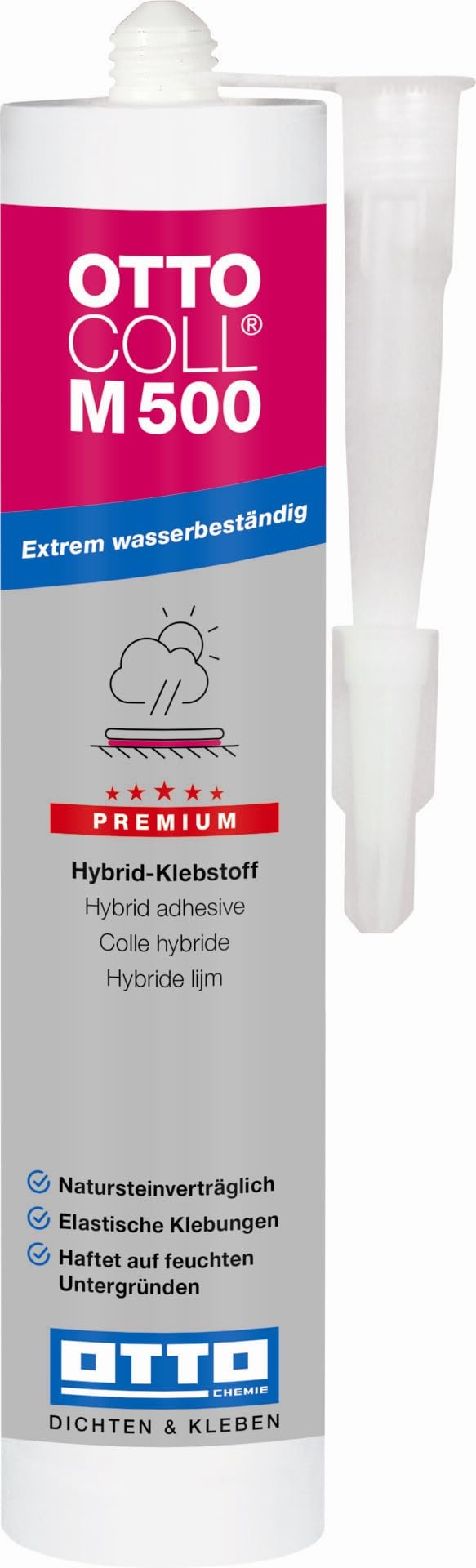 OTTOCOLL M500 20 x 310 ml biały, wyjątkowo wodoodporny klej hybrydowy premium
