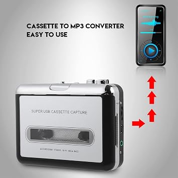 USB Cassette Player Recorder MP3 CD Converter Digital Music Player Compatible with PC Laptop Cassette to MP3 Converter Tape to PC CD Cassette Recorder Digital Music Player