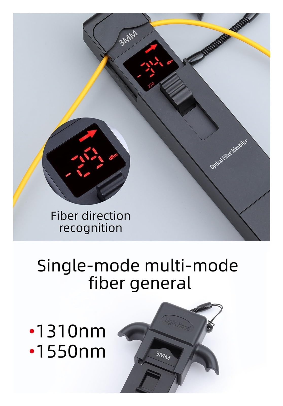 KFL-35 Optischer Faseridentifizierer, optische Kabelfaser, Ausrichtungsidentifizierung, Leistungsdetektor, Signalrichtungstester,Präzisionsprüfung