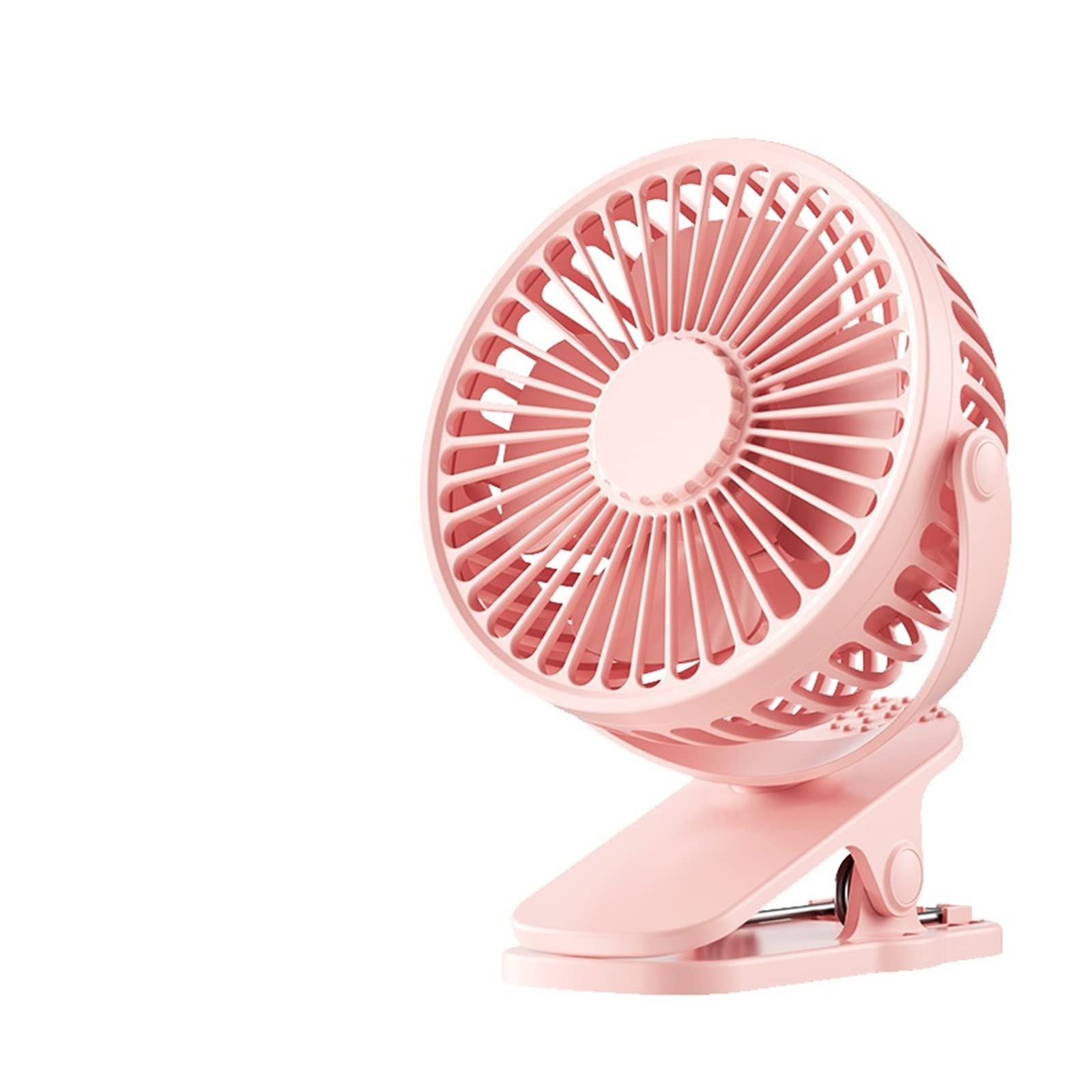 USB Clip-on Fan MiniPortable Clip 720° Degree Rotatable Strong Wind(Pink)