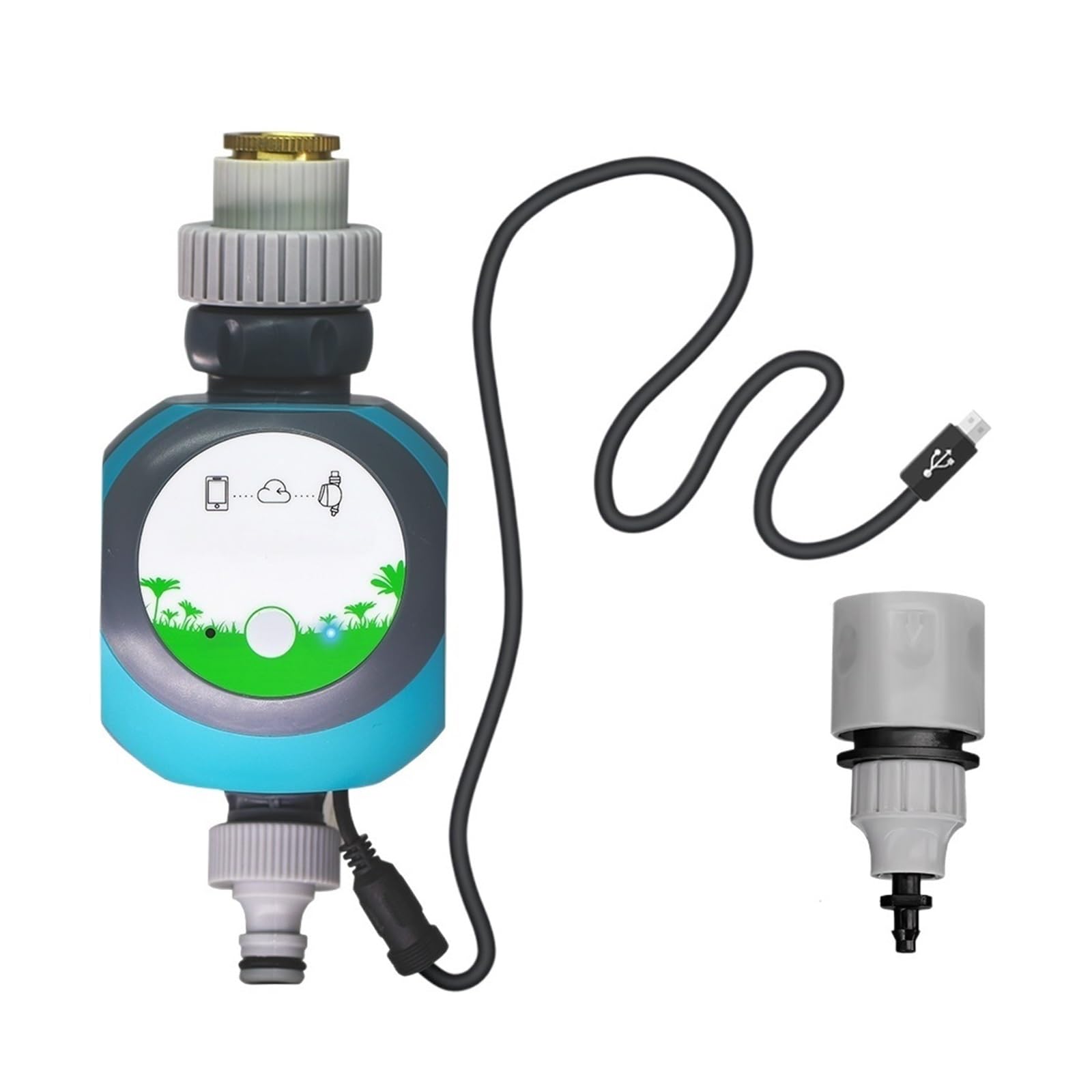Wifi Bluetooth Compatible Watering Timers Smart Sprinkler Controller Automatic Drip Irrigation Valve Water Wireless Phone Remote Water Conservation(B)