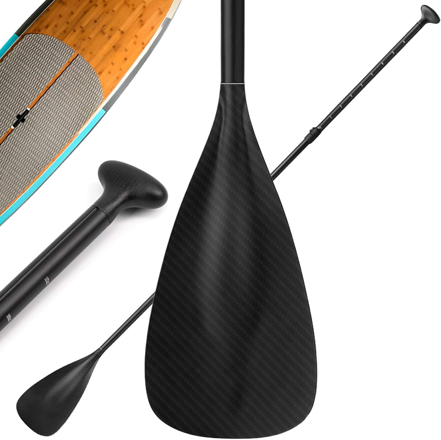 SUP Paddle - 3 Piece Adjustable Paddles - Lightweight Stand-up Paddle Oars for Paddleboard, Adjustable Aluminum Alloy Shaft 68" - 84", for Surfing, Floating, and Water Sports Enjoyment