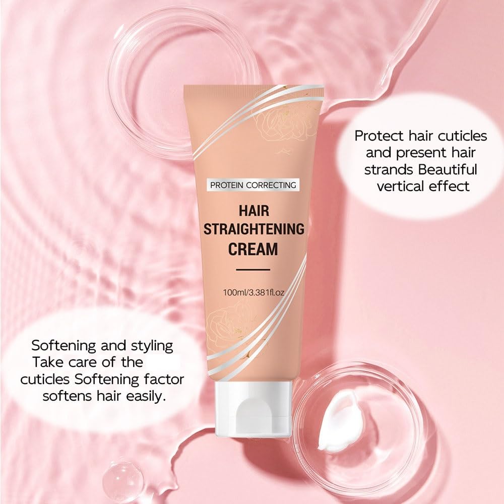 Protein Repair Haarglättungscreme, Frizzy Control Feuchtigkeitsspendende Behandlung, macht das Haar seidig und glänzend, leichte, nicht fettende Glättungspflege, Reparatur von geschädigtem (1pcs)