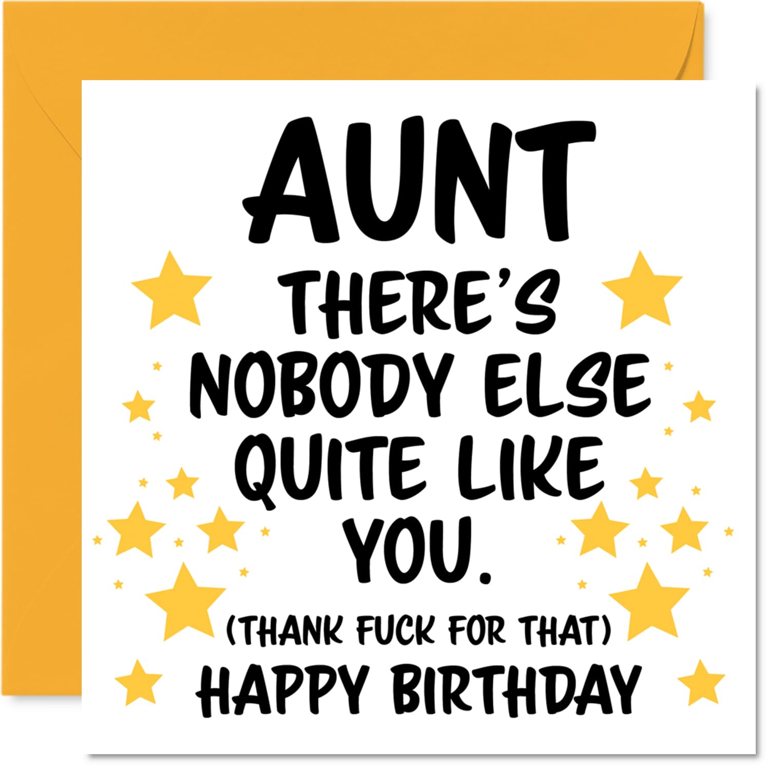 Aunt Birthday Card - Nobody Else Quite Like You - Happy Birthday Card for Aunt from Nephew Niece, 145mm rude funny Bday Greeting Cards