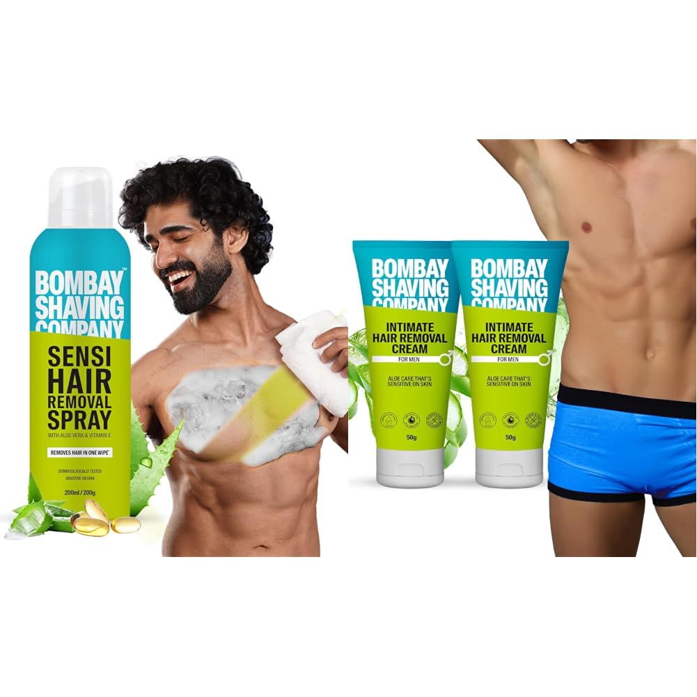 Bombay Shaving Company Sensi Hair Removal Spray - 200g | Painless & Irritation Free Spray (200 ml) | For Chest, Arms, Underarms & Legs | Pleasant Smell | Hair Removal Cream Spray & Intimate Hair-image-46