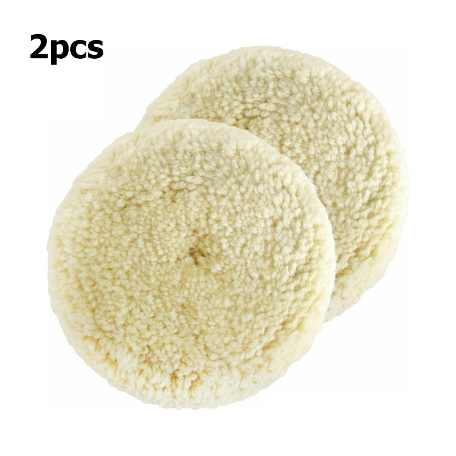 Kit de 2 Almohadillas de Pulido de Lana for pulir, Disco de Pulido for Corte Compuesto, Belleza de Coche, reparación de carrocería, Pulido y abrillantado.(6 Inches)