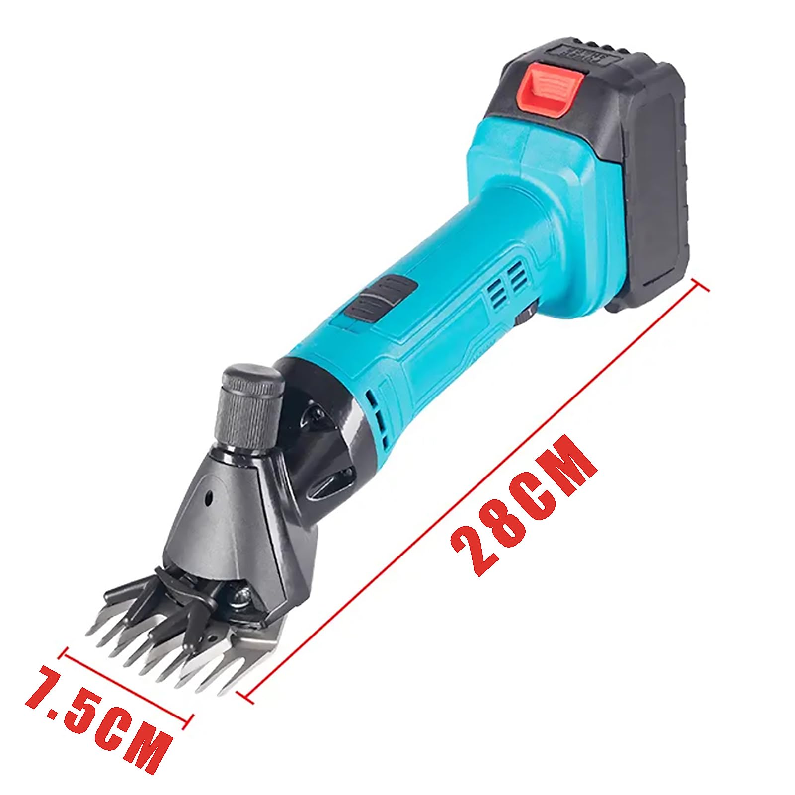 Tosatrice Senza Fili 600W, Clippert Elettrico a 6 velocità, 2 * Batterie Ricaricabili, per Rasatura Lana di Pecore, Capre, Bovini e Altri Animali da Fattoria