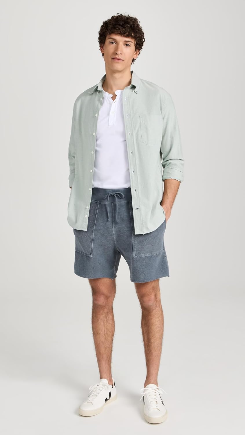 Save Khaki Men's Twillback Terry Utility Sweat Shorts 6.75" - Image 5