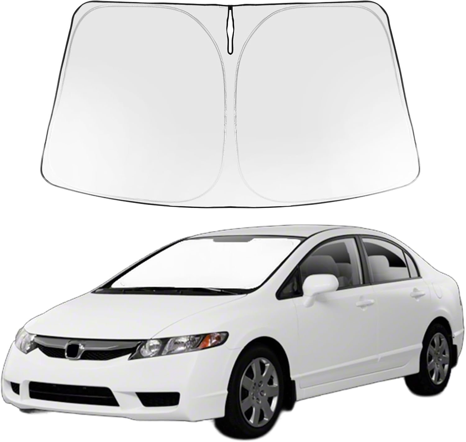 Proadsy Custom Fit 2006-2011 Honda Civic Windshield Sun Shade, Blocks Heat