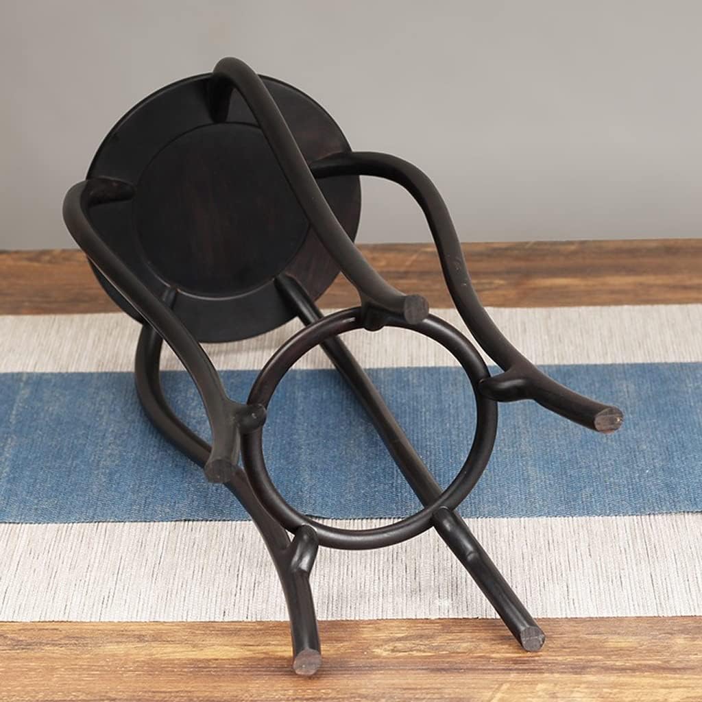 Round Base Furniture Decoration Wooden Flower Stand Bonsai Bracket Sub-Base Rack Floor-Standing Flower Pot Rack (Color : A)