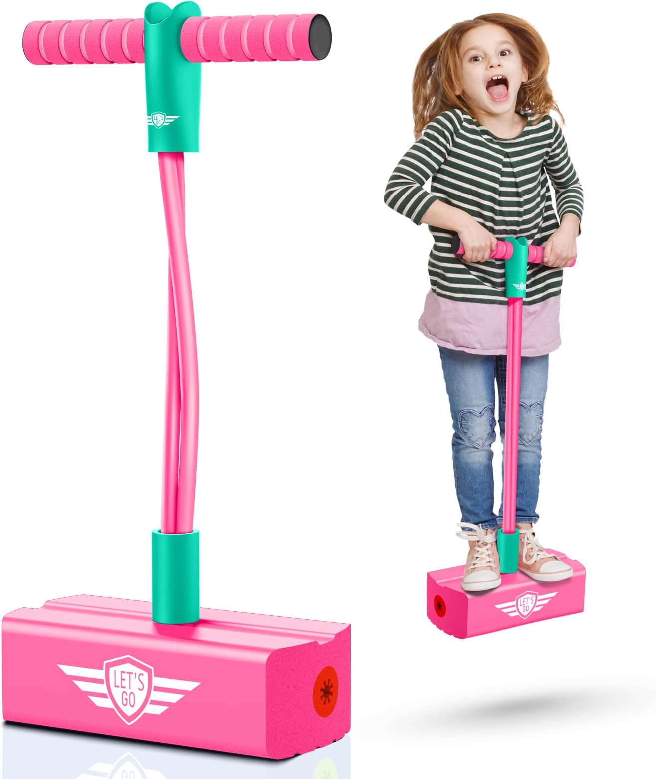 FENRIR Pogo Stick Toys for 3-12 Year Old Girls, Foam Pogo Jumper Toys for Age 3-12 Years Old Kids Pogo Stick for Kids Autism Toys
