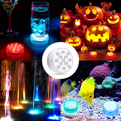 Innedu Luce LED Sommergibile, 16 Colori Luci a Sommergibili Impermeabile, 13 Perline LED, Telecomando RF, Luci per Laghetto per Giardino, Piscina, SPA, Acquario, Decorazioni per la casa(1Pcs) - Image 8