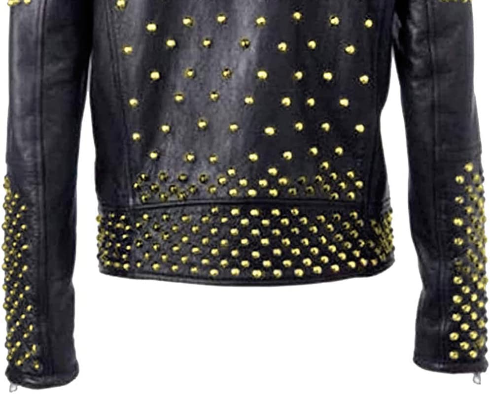 SpazeUp black jacket with spikes mens punk rock jackets