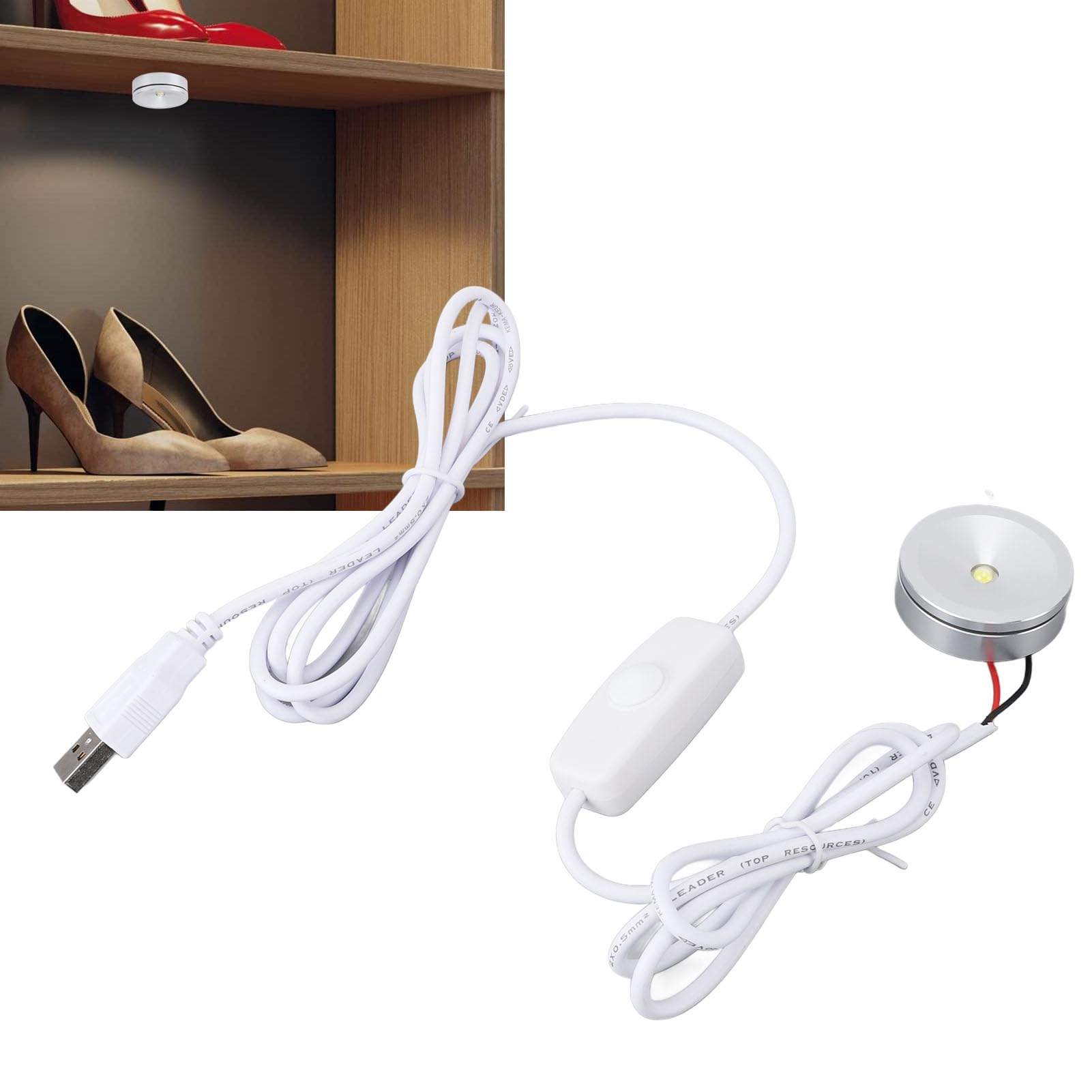 GALPADA Spot LED USB Sans Perçage Pour Bijoux Petite Lampe Éclairage