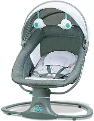 Mastela Cadeira Infantil Techno Verde Com Balanço Automático Timer E Música Criança - Até 18Kg