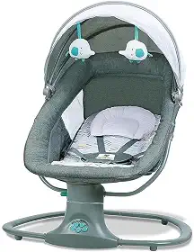 Mastela Cadeira Infantil Techno Verde Com Balanço Automático Timer E Música Criança - Até 18Kg