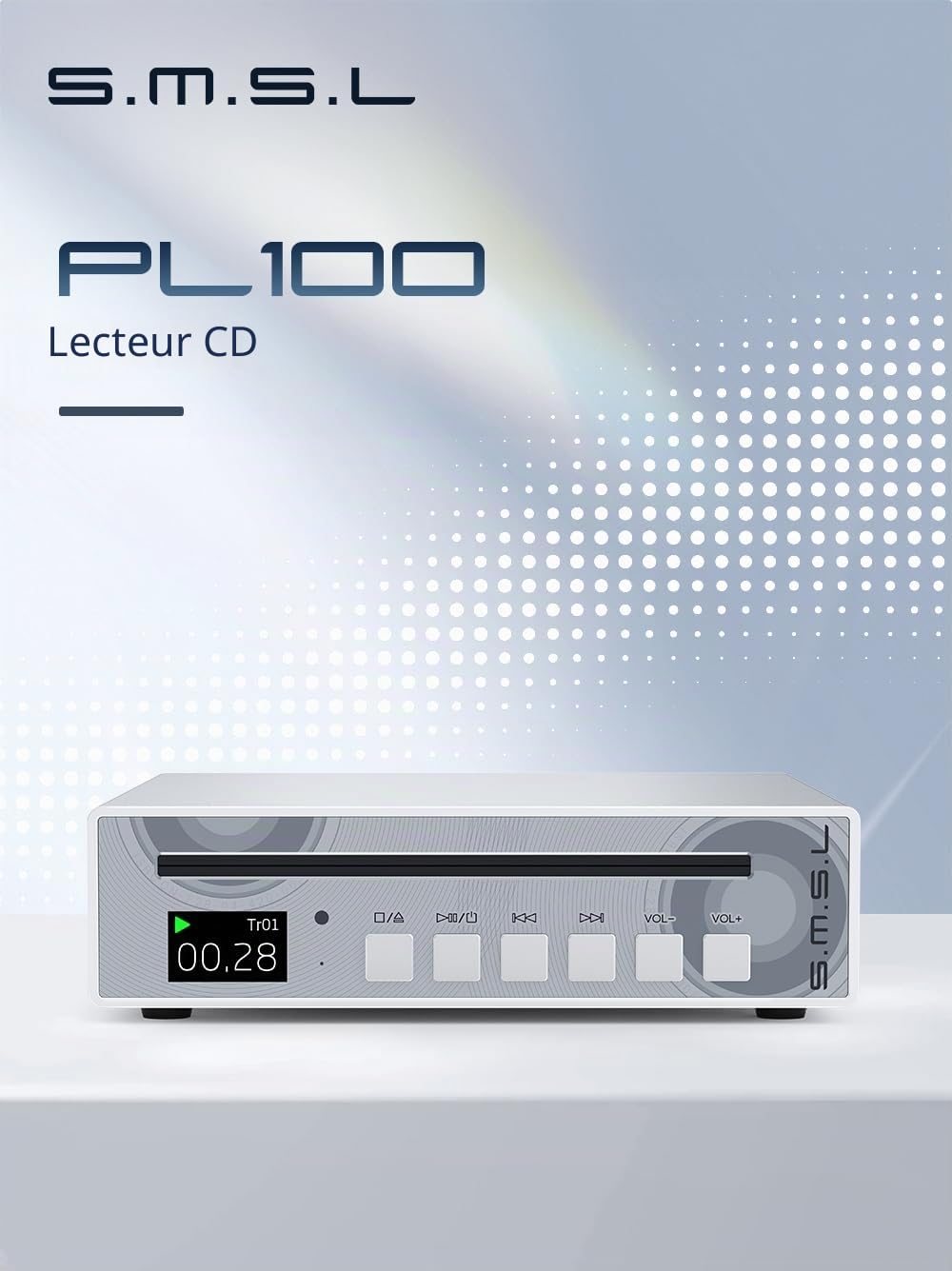 S.M.S.L VMV PL100 CS43131 Lecteur CD avec télécommande Noir