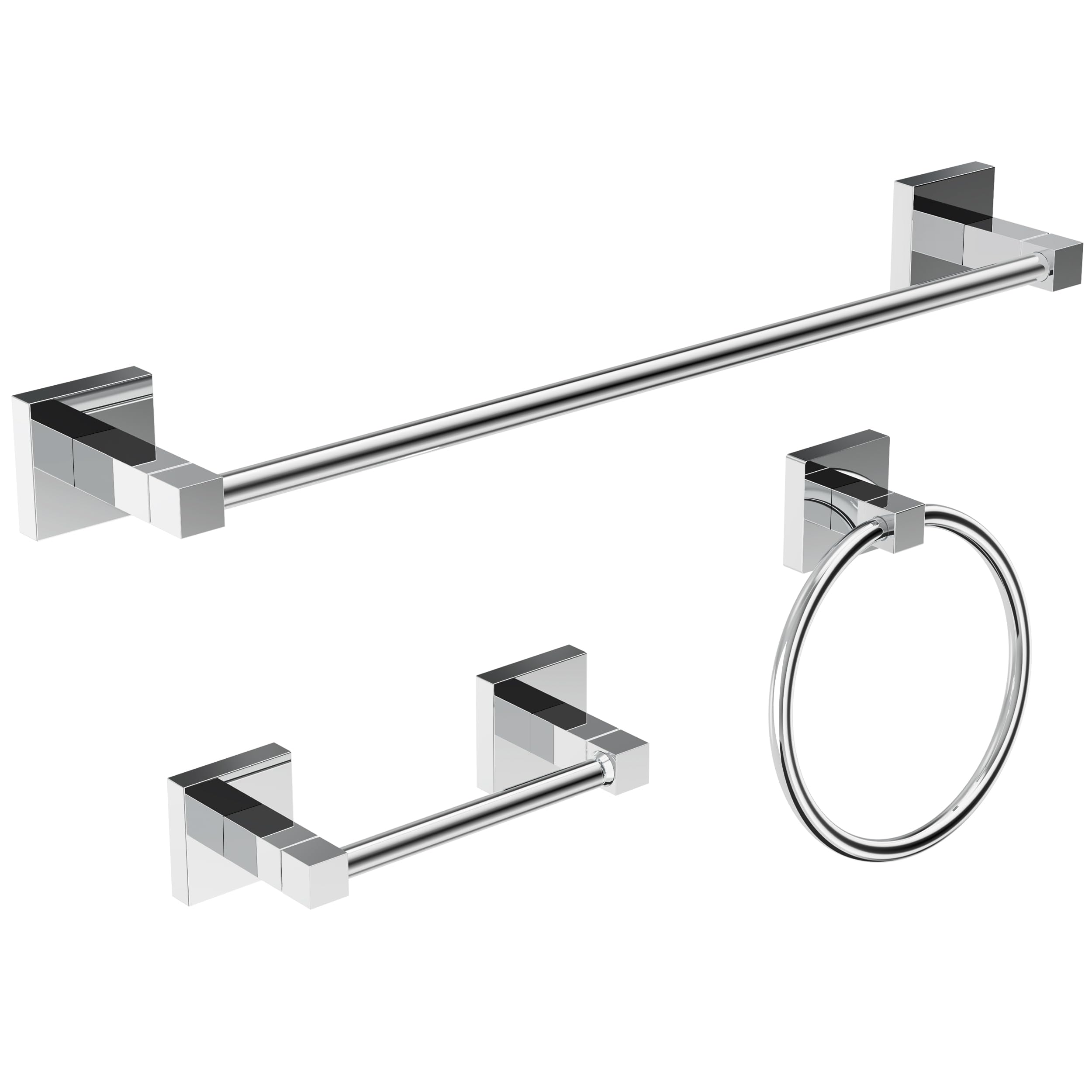 Ensemble de matériel de salle de bain avec barre porte-serviette 45,7 cm et anneau mural RUACQ