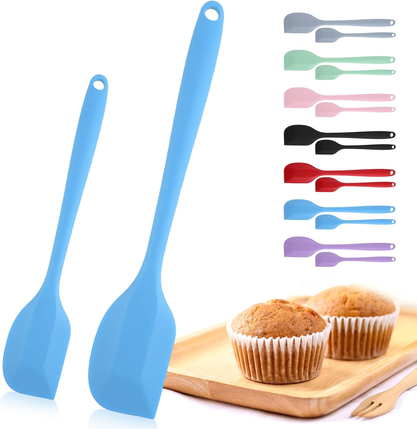 Silicone Spatula, 2 Pcs Spatulas Silicone Heat Resistant