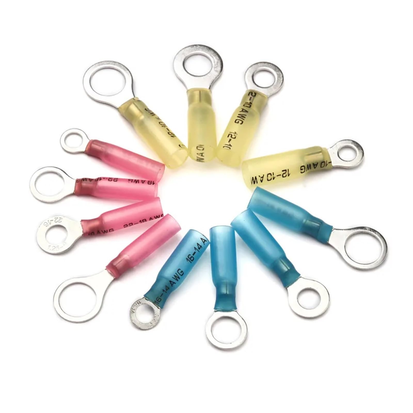 Assortiment de 260 cosses à isolées en U, Fourche, connecteurs épissure Bout, souder