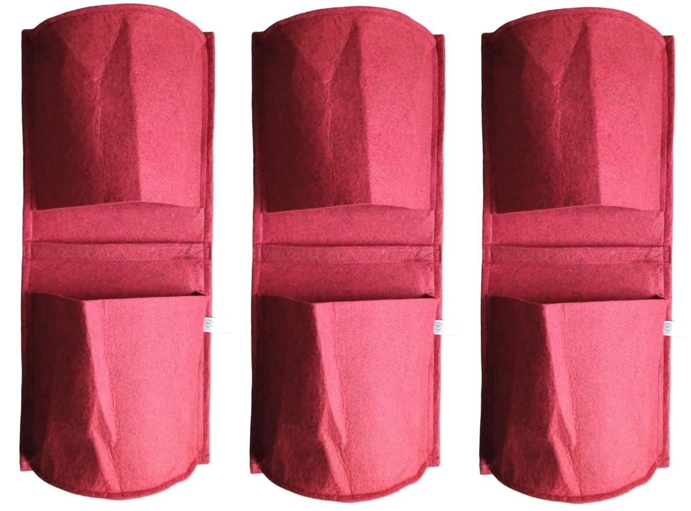 UTKARSH 400 GSM Double Side Balcony Hanging Geo Fabric Pocket Plant Grow Bags | Indoor & Outdoor Home Gardening Balcony Railing Planters | Red, 2 Roomy Pockets, Pack of 3 (B0CSK561V8) Amazon Price History, Amazon Price Tracker