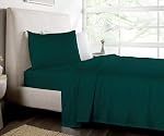 Luxury Soft Sheets 1900 TC Softness Deep Pocket Fitted Sheet 4pc Bed Sheets Set Milano Collection Bedding - Pastel Green, Full