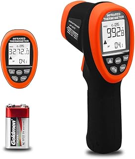 Infrared Thermometer Pyrometer AP-3272 Laser Thermometer -58° to 3272°F(-50~1800℃) Pyrometer D:S=50:1 High Temp Thermometer, Non Contact IR Thermometer Gun with Backlit & Flashlight for Kiln Forge