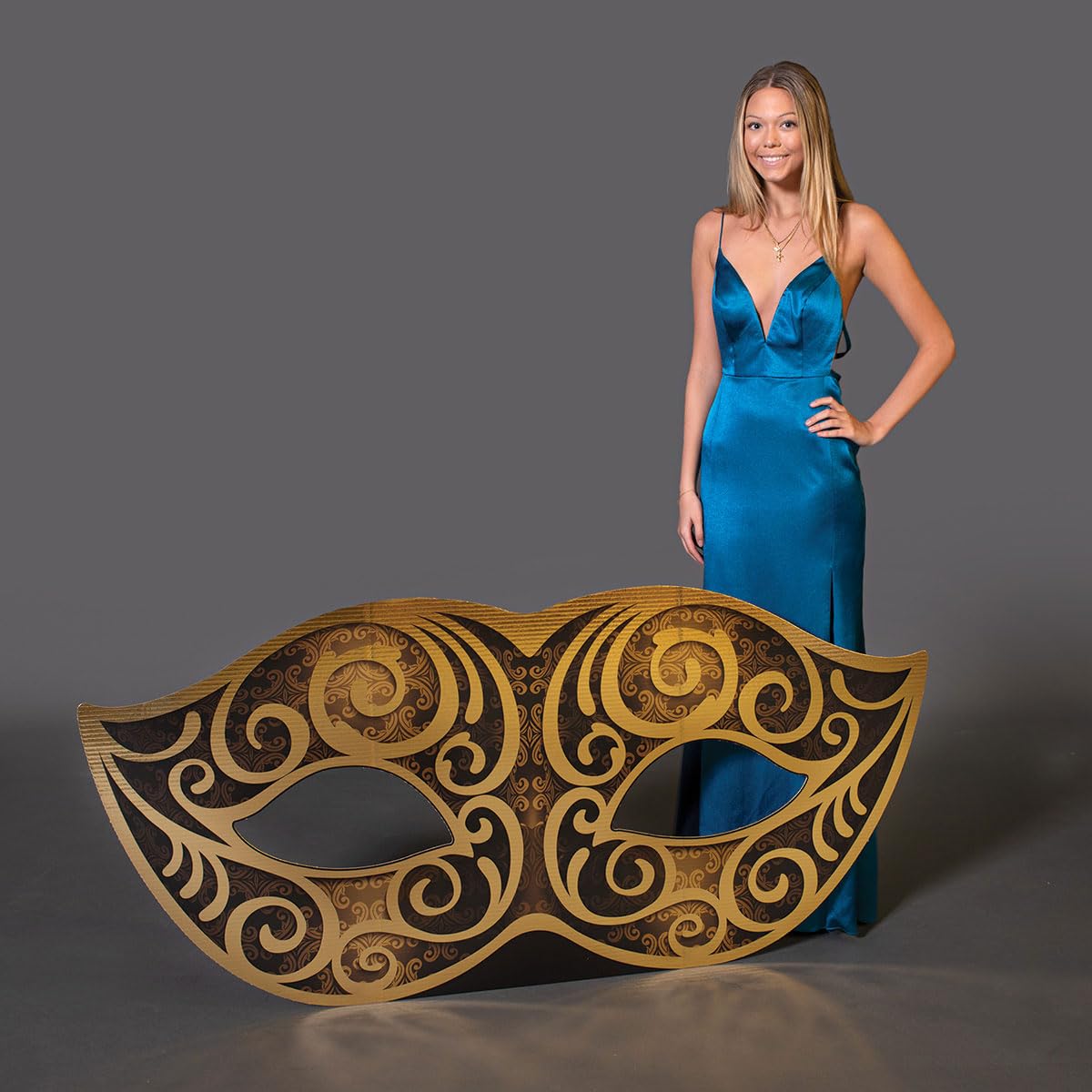 Anderson's Metallic Masquerade Mask Standup Kit, Mardi Gras Theme, Props, Photo Booth, Photo Ops