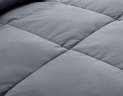 Miniatura 3 de All American Collection Edredón de plumas de microfibra suave acolchado tamaño Queen ultra suave gris funda de edredón