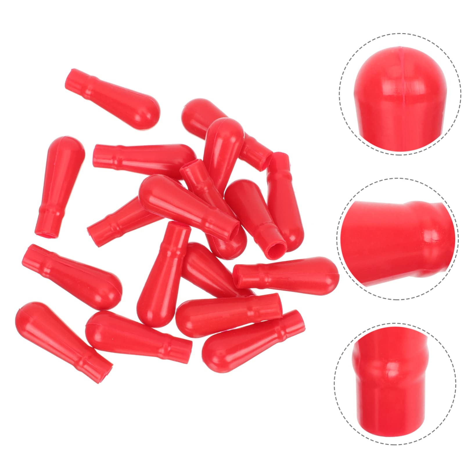 ULTECHNOVO 5 Juegos De Tapas De Silicona Para Goteros De Pipeta Equipo De Laboratorio Para Goteros De Goma 50 Unidades X 5