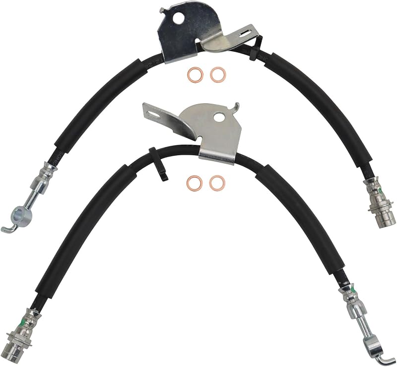 Jogo de mangueiras de freio dianteiras TRQ para Ford F150 2015–2019 – 2 unidades