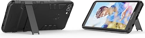 Miniatura 3 de Funda híbrida para Huawei Y9 (2018), a prueba de golpes, para Huawei Y9 (2018), protección de doble capa, carcasa rígida con soporte para Huawei Y9