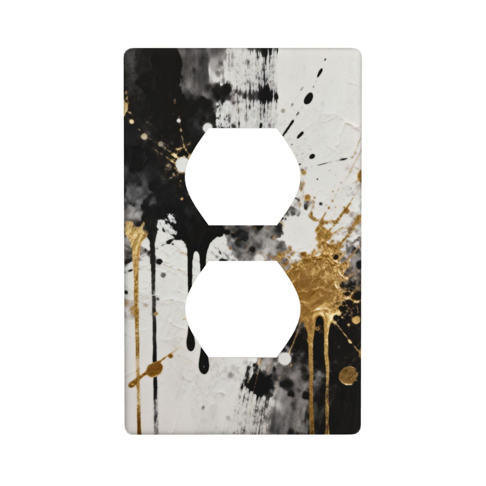 Splashed Ink Art Decorative Switch Plate Cover-Unbreakable Polycarbonate Wall Plate for Home Office, 1 Gang with Screws