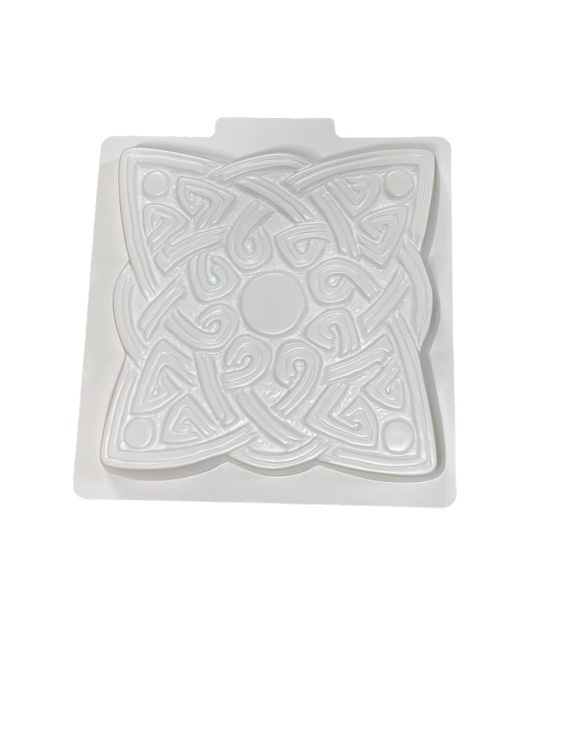 Celtic Square Stepping Stone Mold,Concrete Stepping Stone Mold, Garden Decor Mold, 15.5'' Square