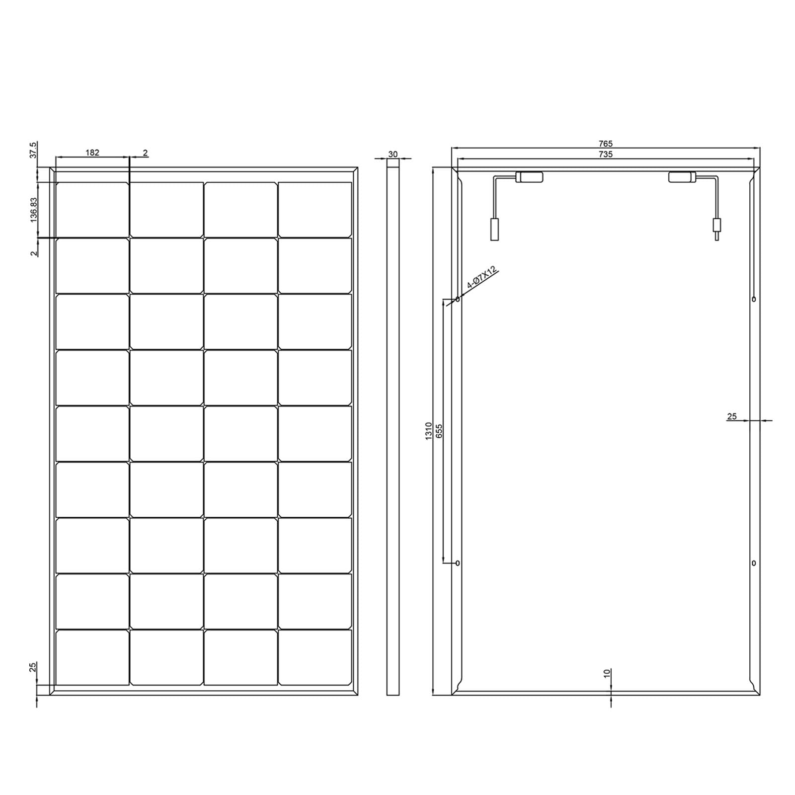 enjoy solar® Bifaziales PERC Monokristallines Solarmodul, 182mm Solarzellen, ideal für Balkonanlage, Gartenhäuse, Carports, Garagendächer (210W, 12V)