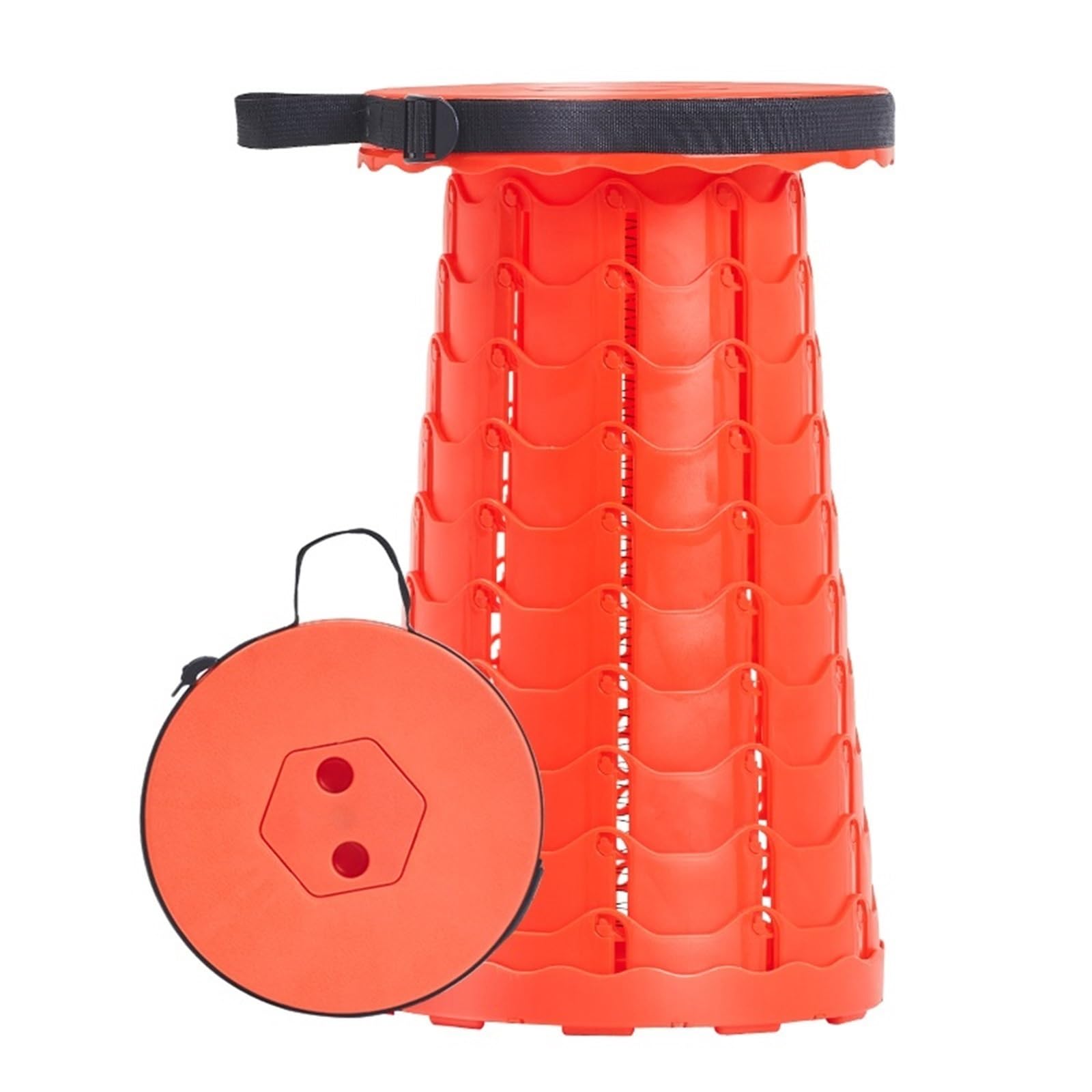 Höhenverstellbarer Klapphocker, kompakter Klappstuhl, tragbarer einziehbarer Campinghocker, leicht, for Outdoor-Angeln, Wandern, Gartenarbeit (Color : A)
