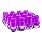 HAOZAN 100ct 2oz. Mini Purple Shot Cups, Disposable and Small Size Perfect for Party, Tastings, Sample and More