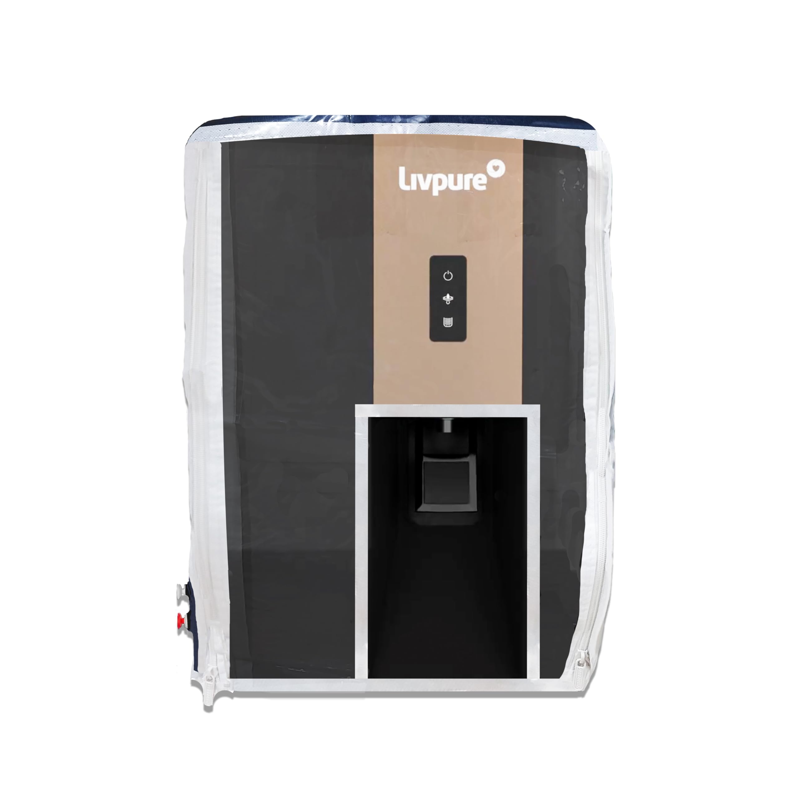 AkuaBeat Water Purifier Cover Compatible with Livpure Allura Premia RO+UV+UF+Copper Alkaline – PVC with Transparent Front & White Border | Waterproof & Dustproof Blue (47x35.5x23.5 cm)-image-34