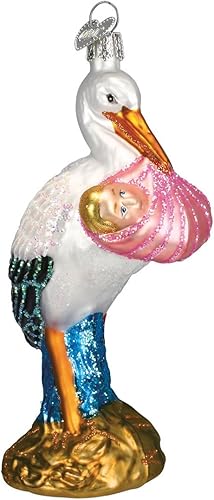 Old World Christmas Ornaments Girl Bundle of Joy - Adornos de vidrio soplado para árbol de Navidad