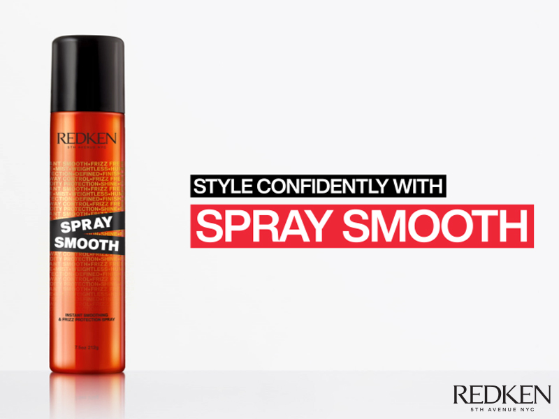 Redken Spray Smooth Anti Frizz Hair Spray | Frizz Control and Heat Protection | Instant Smoother | With Citric Acid | Paraben, Sulfate & Silicone-Free| 2 Oz