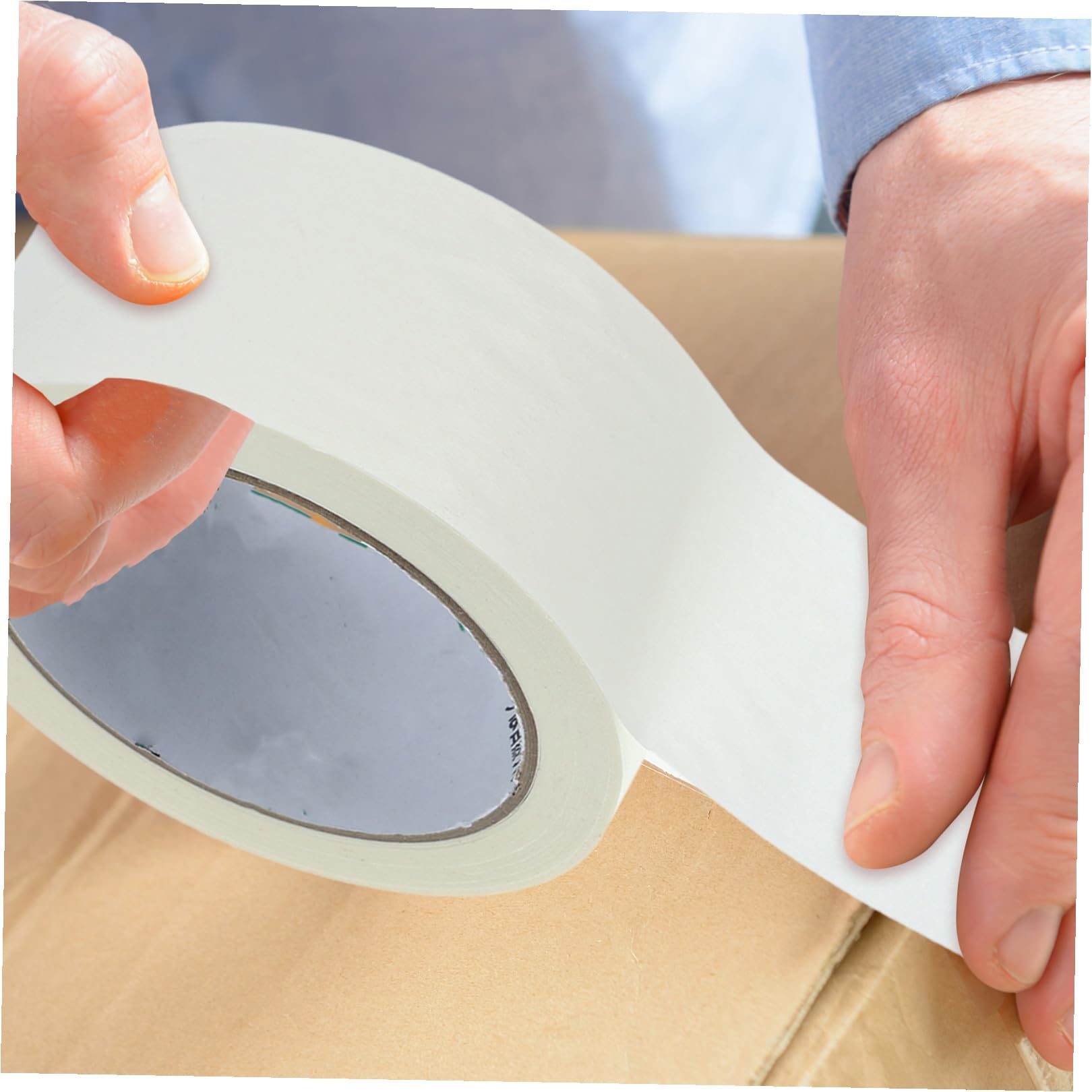 UKCOCO 2rotoli Nastro Bianco Resistente Per Nastro Spedizione Per Scatole Spedizione Bianco