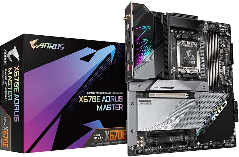 Placa Mãe Gigabyte X670E AORUS MASTER WIFI (AM5/4xDDR5/HDMI/DP/USB 3.2/M.2)